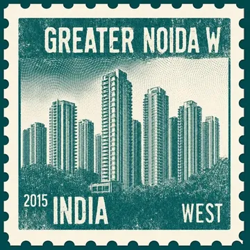 Alliance Developers works in Greater Noida West — vintage postage-stamp illustration