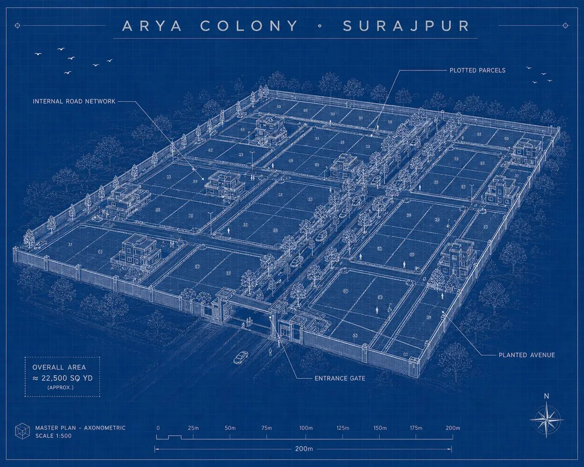 Arya Colony — plotted residential colony in Surajpur, Greater Noida