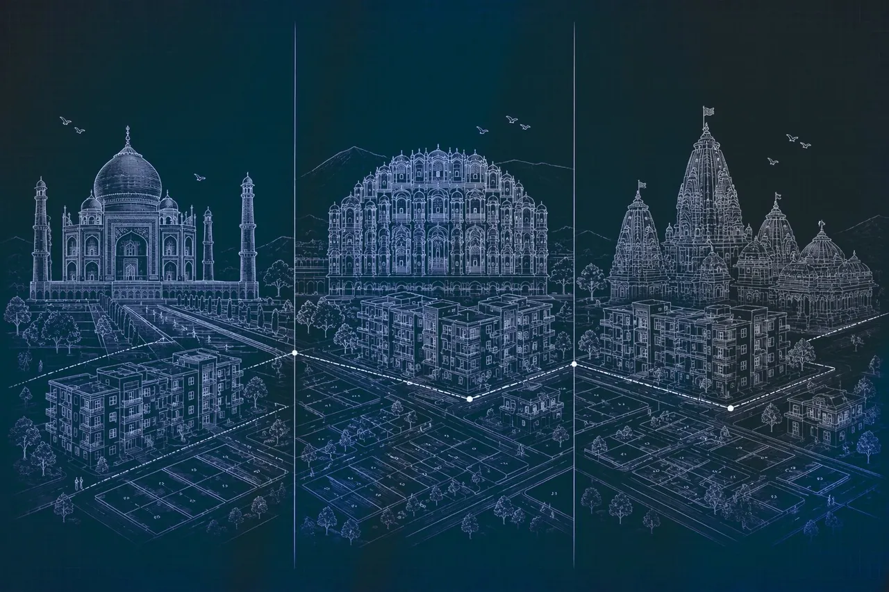 Regional brokerage — flat and plot bookings across Agra, Jaipur and Mathura